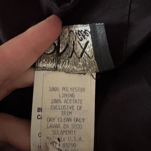 Vintage 90s Onyx Nite Little Black Dress Mini Fit & Flare Classic Hoco Size 10 - Picture 6 of 6